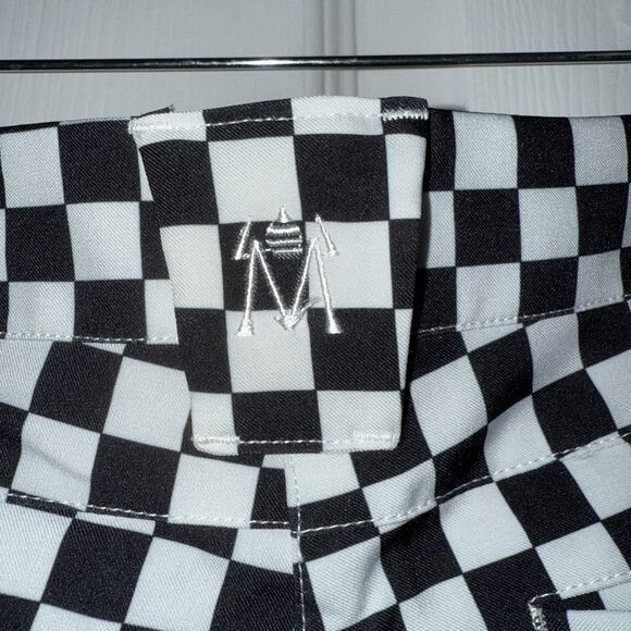 Lesmart Golf Trousers Size 12 Black White Checkered Performance Activewear - Picture 10 of 12